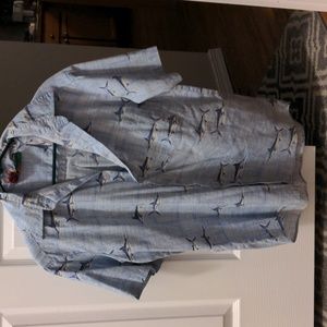 Light Blue Swordfish Hawaiian shirt
